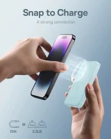 Mini power bank 5000 mAh 20 W + USB-C kábel 20 V / 3 A, kék 6