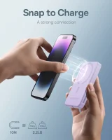 5000 mAh-s, 20 W-os mini power bank + lila USB-C kábel 20 V / 3 A 6