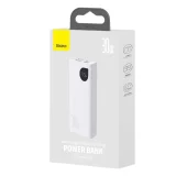 Adaman2 10000mAh power bank digitális kijelzővel, 2x USB-A / 1x USB-C 30W, fehér 5