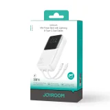 10000 mAh-s mini power bank beépített kábelekkel JR-PBC06 30 W Fehér 5