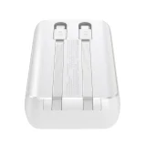 10000 mAh-s mini power bank beépített kábelekkel JR-PBC06 30 W Fehér 6