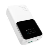 10000 mAh-s mini power bank beépített kábelekkel JR-PBC06 30 W Fehér 7