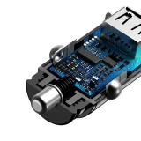 Pametni punjač za automobil s USB i USB-C QC PD priključcima, crni 6
