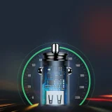 Pametni punjač za automobil s USB i USB-C QC PD priključcima, crni 9