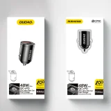 Mini autós töltő szivargyújtó aljzathoz, 48 W QC PD, fekete 5