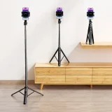 Teleszkópos szelfibot telefonhoz, állvánnyal és Bluetooth távirányítóval, 1,5 m, fekete 4