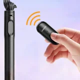 Teleszkópos szelfibot telefonhoz, állvánnyal és Bluetooth távirányítóval, 1,5 m, fekete 6