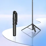 Teleszkópos szelfibot telefonhoz, állvánnyal és Bluetooth távirányítóval, 1,5 m, fekete 7