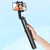 Teleszkópos szelfibot telefonhoz, állvánnyal és Bluetooth távirányítóval, 1,5 m, fekete 8
