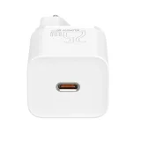 Si 25 W-os, 3 A-es gyors hálózati töltő 1 m-es fehér USB-C kábellel 3