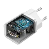 Si 25 W-os, 3 A-es gyors hálózati töltő 1 m-es fehér USB-C kábellel 8