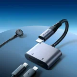 2-u-1 adapter: punjač za iPhone + Lightning priključak za slušalice / 2x Lightning, crna 9