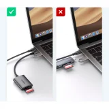 SD, microSD, MMC, TF, USB-C 5 Gb/s kártyaolvasó – szürke 2