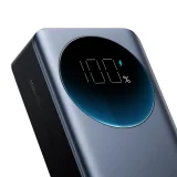 30 000 mAh 65 W 3 A USB/USB-C digitális power bank, fekete 4