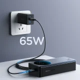 30 000 mAh 65 W 3 A USB/USB-C digitális power bank, fekete 8