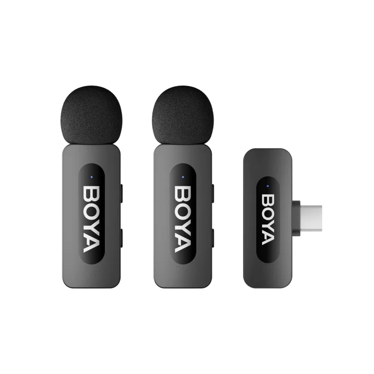 120 dB-es, 2,4 GHz-es USB-C vezeték nélküli mikrofonkészlet – fekete