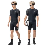 Kurzarm-Radtrikot, Größe XS – schwarz 7