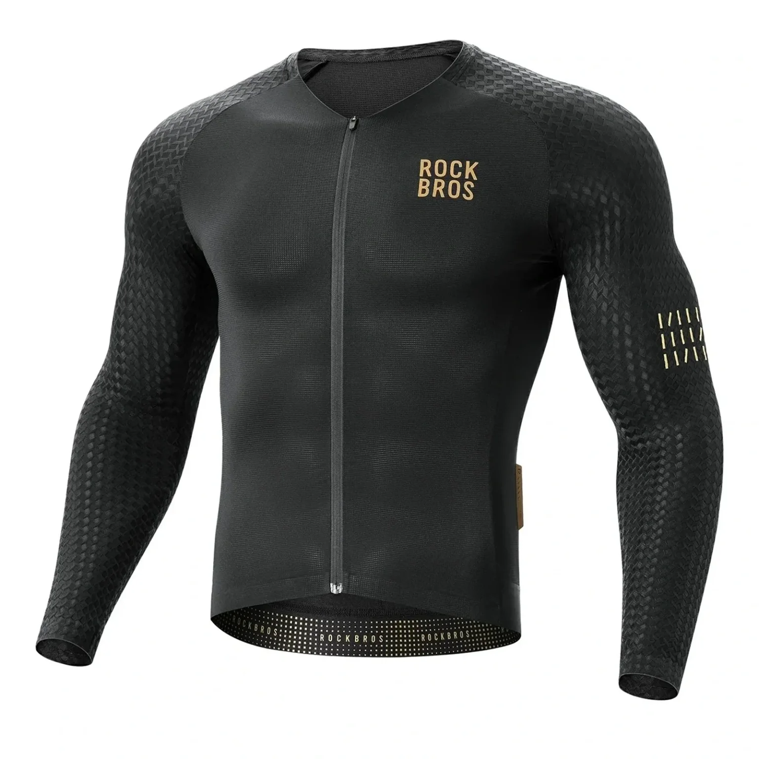 Cyklistický dres Diamond s dlhým rukávom, veľkosť XS – čierny Cyklistický dres Diamond s dlhým rukávom, veľkosť XS – čierny