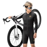 Cyklistický dres Diamond s dlhým rukávom, veľkosť XS – čierny 3