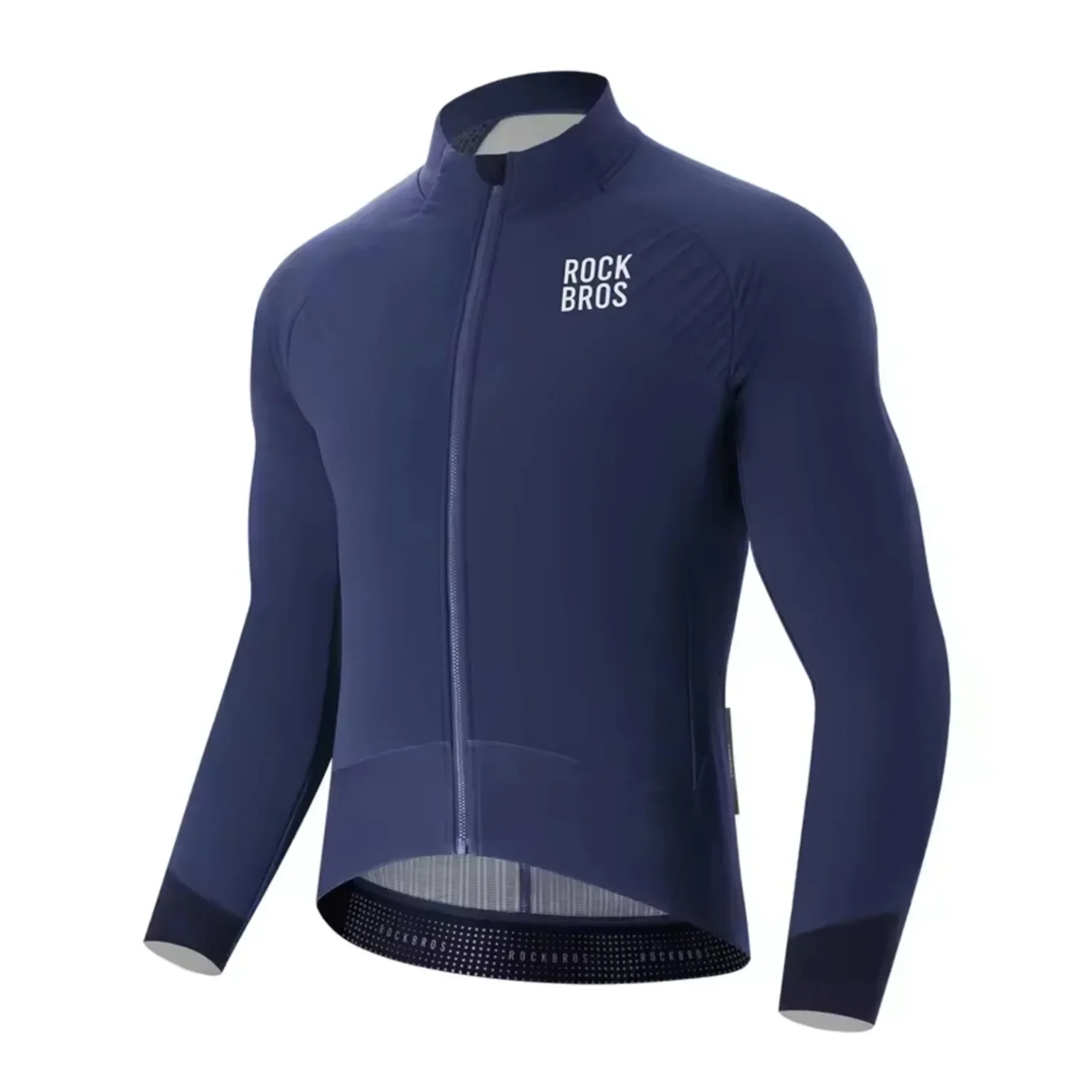 Zweilagige Winter-Fleece-Radjacke, Größe M – blau