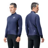 Zweilagige Winter-Fleece-Radjacke, Größe M – blau 2