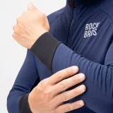 Zweilagige Winter-Fleece-Radjacke, Größe M – blau 4