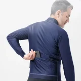 Zweilagige Winter-Fleece-Radjacke, Größe M – blau 5