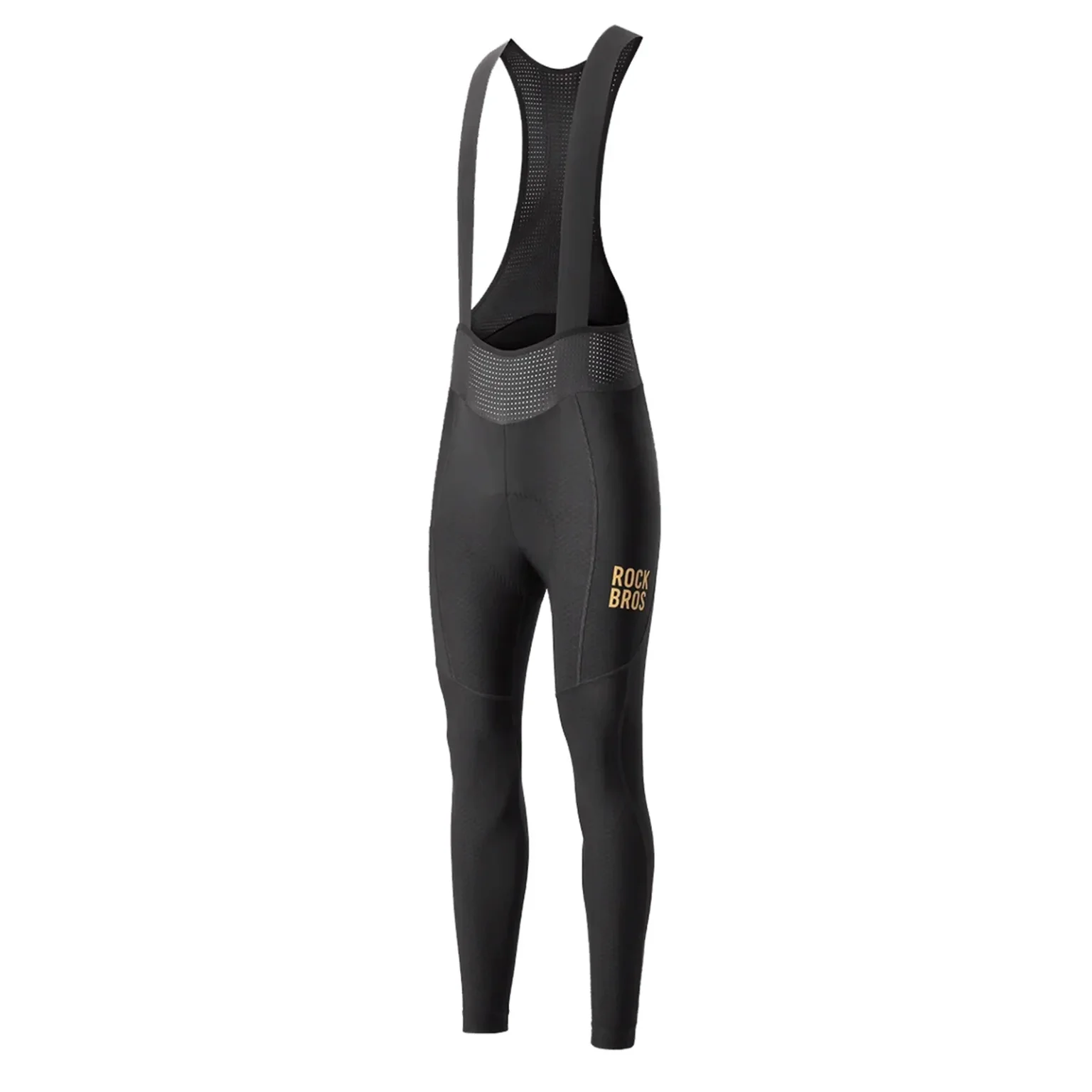 Lange Fleece-Radhose mit Träger und Polster, Größe S – schwarz Lange Fleece-Radhose mit Träger und Polster, Größe S – schwarz