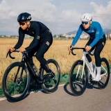Lange Fleece-Radhose mit Träger und Polster, Größe S – schwarz 7