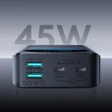 20 000 mAh-s USB-A és USB-C csatlakozóval ellátott hordozható akkumulátor 45 W-os teljesítménnyel és digitális kijelzővel – fekete 11