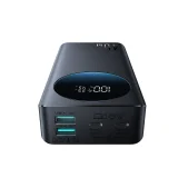 20 000 mAh-s USB-A és USB-C csatlakozóval ellátott hordozható akkumulátor 45 W-os teljesítménnyel és digitális kijelzővel – fekete 2