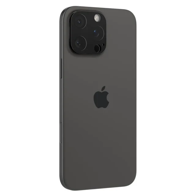 Kamerafedél iPhone 14 Pro / Pro Max / 15 Pro / Pro Max / 16 Pro / Pro Max készülékekhez, fekete – 2 db