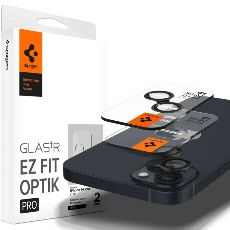 Kamerafedél iPhone 14 / Plus / 15 / Plus készülékekhez, fekete – 2 db