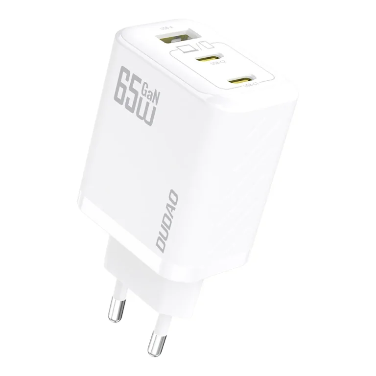 A29 GaN USB-C–USB-A 65 W-os fali töltő – fehér