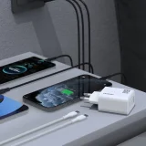A29 GaN USB-C na USB-A 65W zidni punjač - bijeli 4