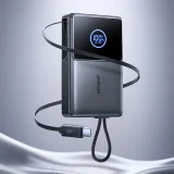 10000mAh 22.5W Power Bank s uvlačivim USB-C kabelom - Crna 2