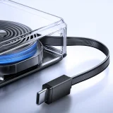 10000mAh 22.5W Power Bank s uvlačivim USB-C kabelom - Crna 3