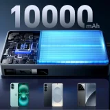 10000mAh 22.5W Power Bank s uvlačivim USB-C kabelom - Crna 5
