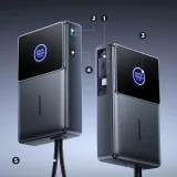 10000mAh 22.5W Power Bank s uvlačivim USB-C kabelom - Crna 8