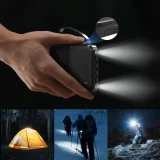 K11 10000 mAh-s powerbank beépített kábelekkel – fekete 3