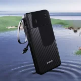 K11 Pro 20000 mAh Power Bank beépített kábelekkel - fekete 3
