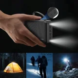 K11 Pro 20000 mAh Power Bank beépített kábelekkel - fekete 5
