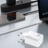 GaN AC adapter s USB-C kabelom od 1 m, 65 W - bijeli 4