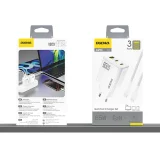 GaN AC adapter s USB-C kabelom od 1 m, 65 W - bijeli 7