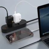 GaN fali töltő USB-C kábellel, 45 W – fekete 4
