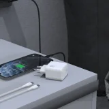 GaN fali töltő USB-C kábellel, 45 W – fekete 6