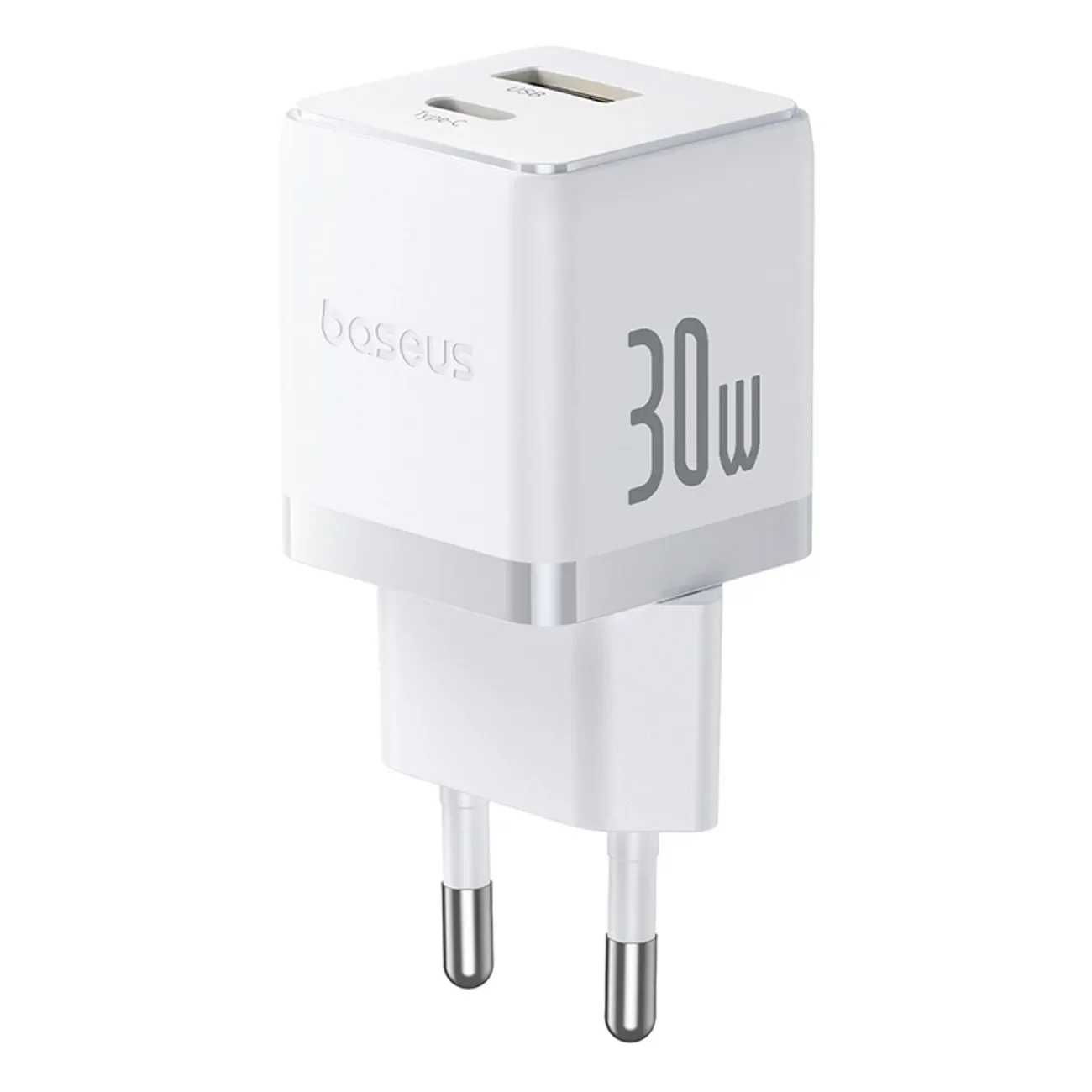 Palm 30 W-os USB-C–USB-A fali töltő – fehér Palm 30 W-os USB-C–USB-A fali töltő – fehér