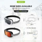 Panda UV400 gyermek síszemüveg – fekete-fehér 6