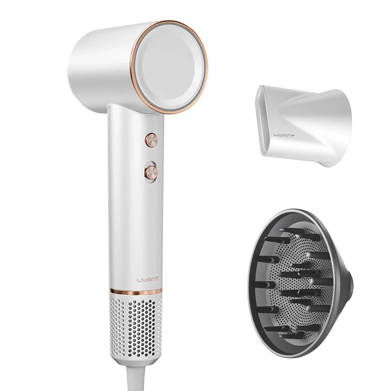 H100 1500 W-os hajszárító ionizálóval és diffúzorral – fehér