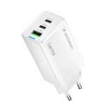 GaN USB-A–USB-C fali töltő USB-C kábellel, 65 W – Fehér 2